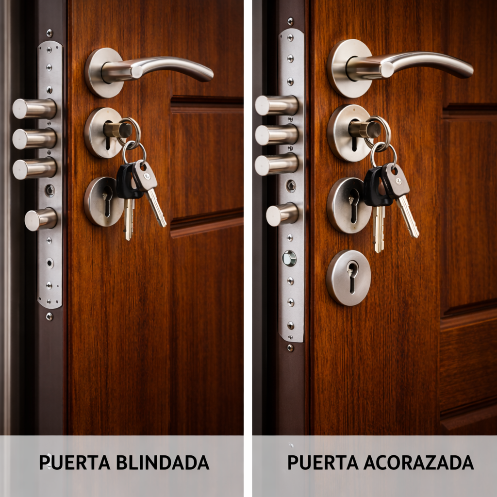 Diferencias entre puerta blindada y puerta acorazada